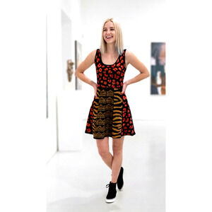 Rotton Tomato Stretch Animal/Geometric Print Mini Dress L